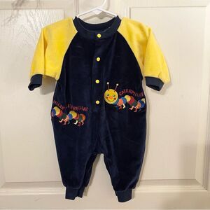 Beluga New York Baby Onesie in Navy and Yellow